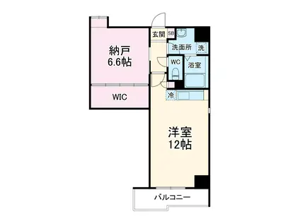 プライムツリー内久宝寺(1LDK/10階)の間取り写真