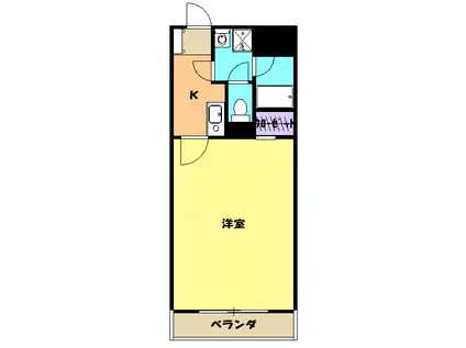 ユニハイム(1K/1階)の間取り写真