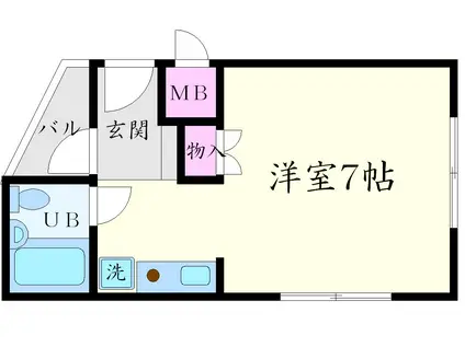 K・HOUSE(1K/3階)の間取り写真