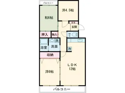 ミネセイビル(3LDK/3階)の間取り写真