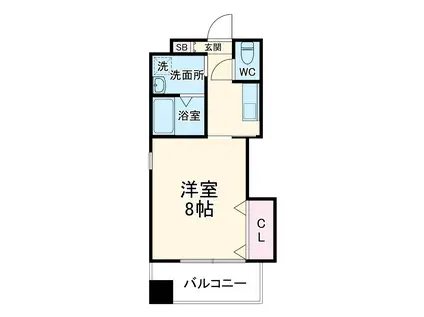 T・G・T(1K/2階)の間取り写真