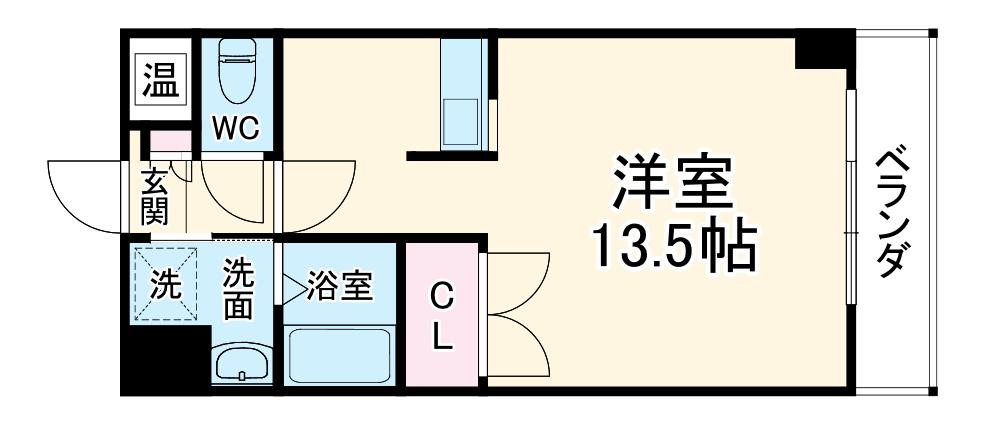 大阪謄写館ビル(ワンルーム/7階)の間取り写真