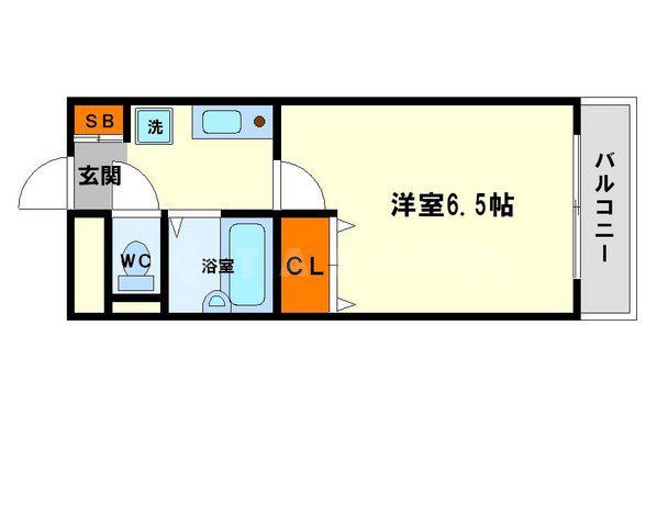 グランヴェルデ新大阪(1K/3階)の間取り写真