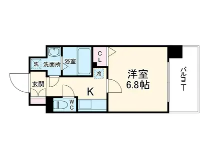 アドバンス東梅田アクシス(1K/7階)の間取り写真