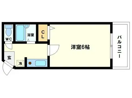 エストゥディオ コーモード(1K/4階)の間取り写真