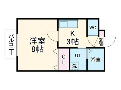 COCO HOUSE 幸(1K/2階)の間取り写真