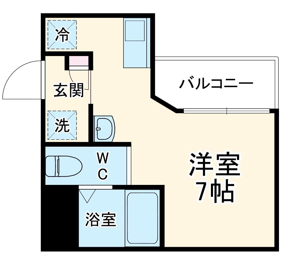 ひふみ苑(ワンルーム/10階)の間取り写真