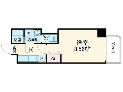 ES-GRANDE大阪同心 旧 ETC同心(1K/5階)の間取り写真