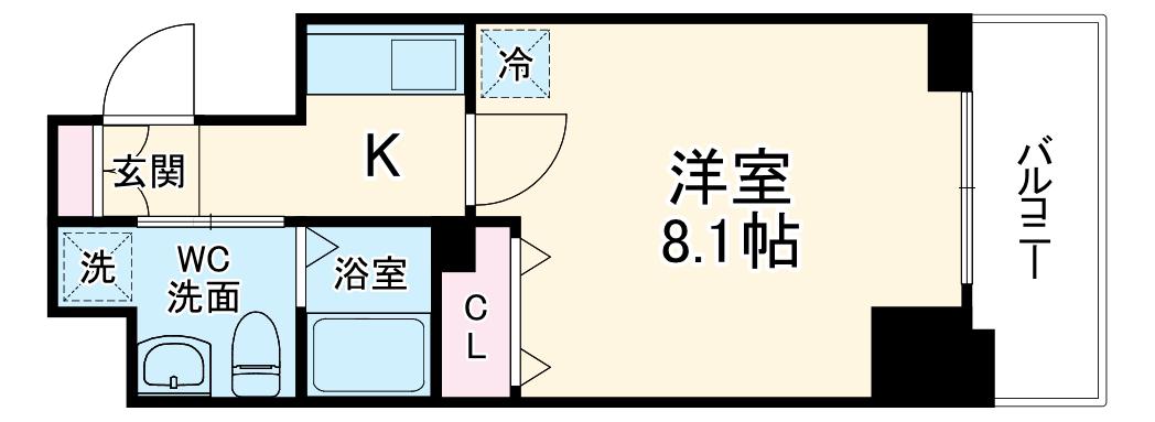 MSR梅田イースト(1K/7階)の間取り写真