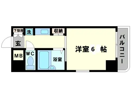 ポルテ56マンション(1K/4階)の間取り写真