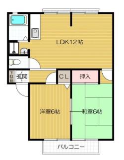 パナハイツアミジマ(2LDK/1階)の間取り写真