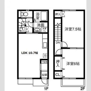 ｂｉｅｎ　ｅｔｒｅ三ツ屋(2LDK)の間取り写真
