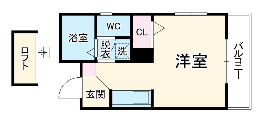 レリブ小池Ⅱ(1K/3階)の間取り写真