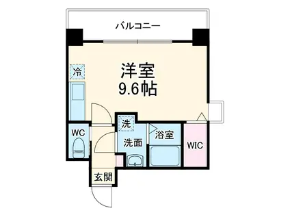 ビガーポリス369天神橋三丁目Ⅱアルチェ(ワンルーム/9階)の間取り写真
