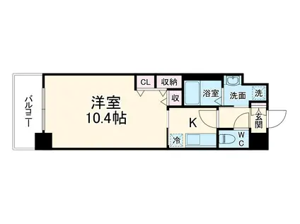 アーバネックス梅田東(1K/5階)の間取り写真