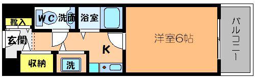 PISO(1K/3階)の間取り写真