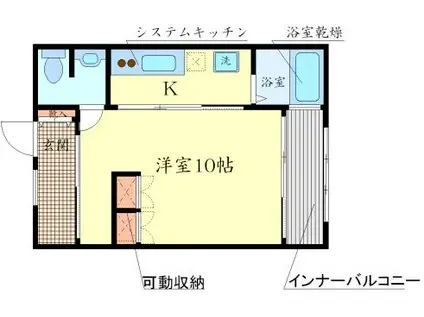 リベルタ(1K/1階)の間取り写真