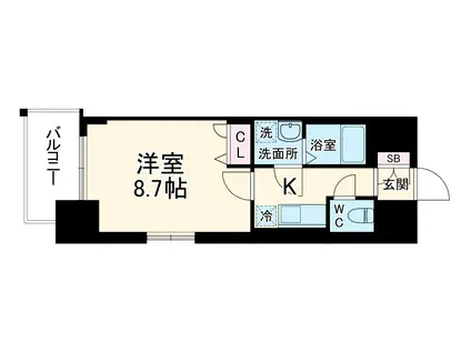 エスリード大阪天満宮(1K/5階)の間取り写真