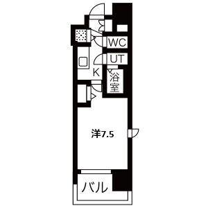 フォーリアライズ天神橋ルーチェ(1K/9階)の間取り写真