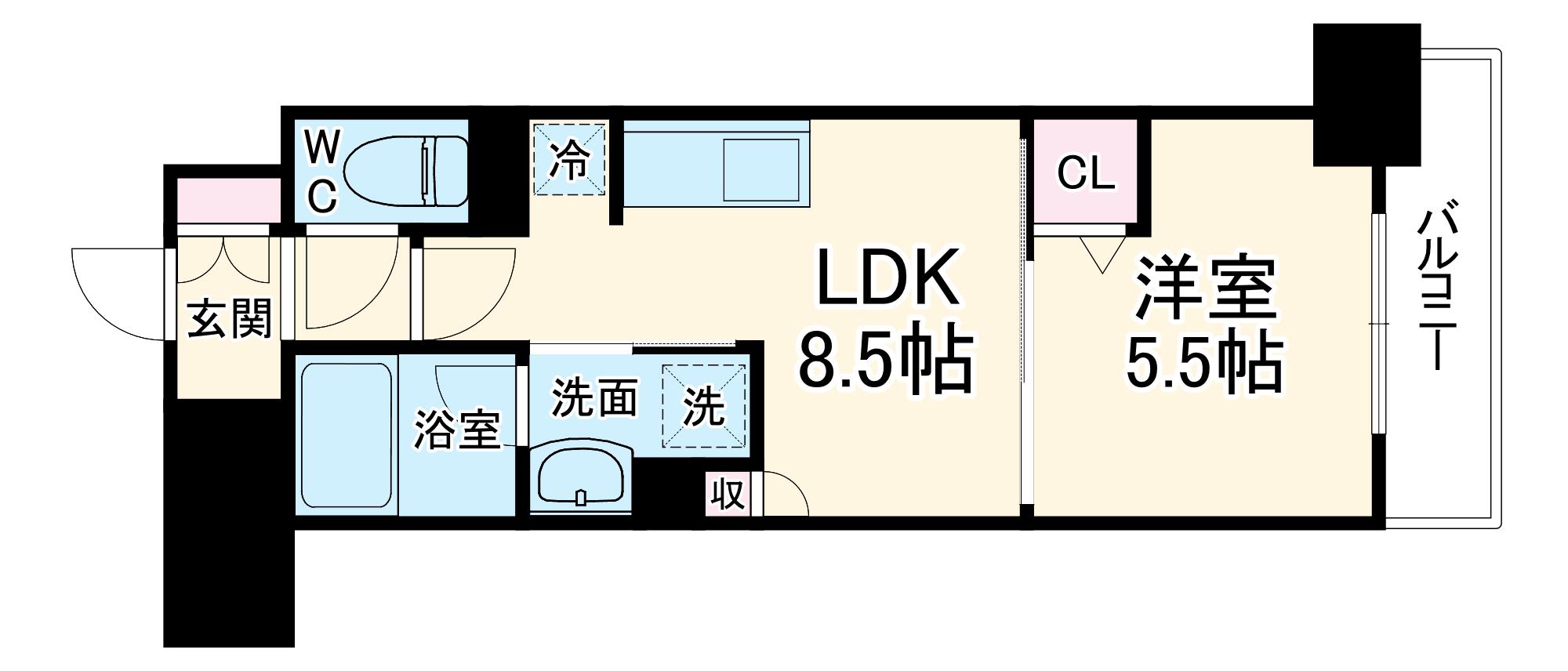 PONTE CIELO(1LDK/3階)の間取り写真