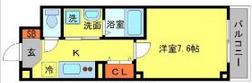 アムール今宮(1K/2階)の間取り写真