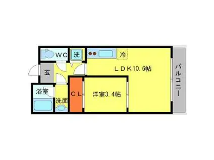 CASA DE VIOLA(1LDK/1階)の間取り写真