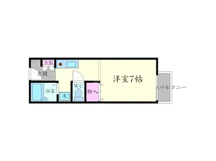 TパークアベニューI(1K/2階)の間取り写真