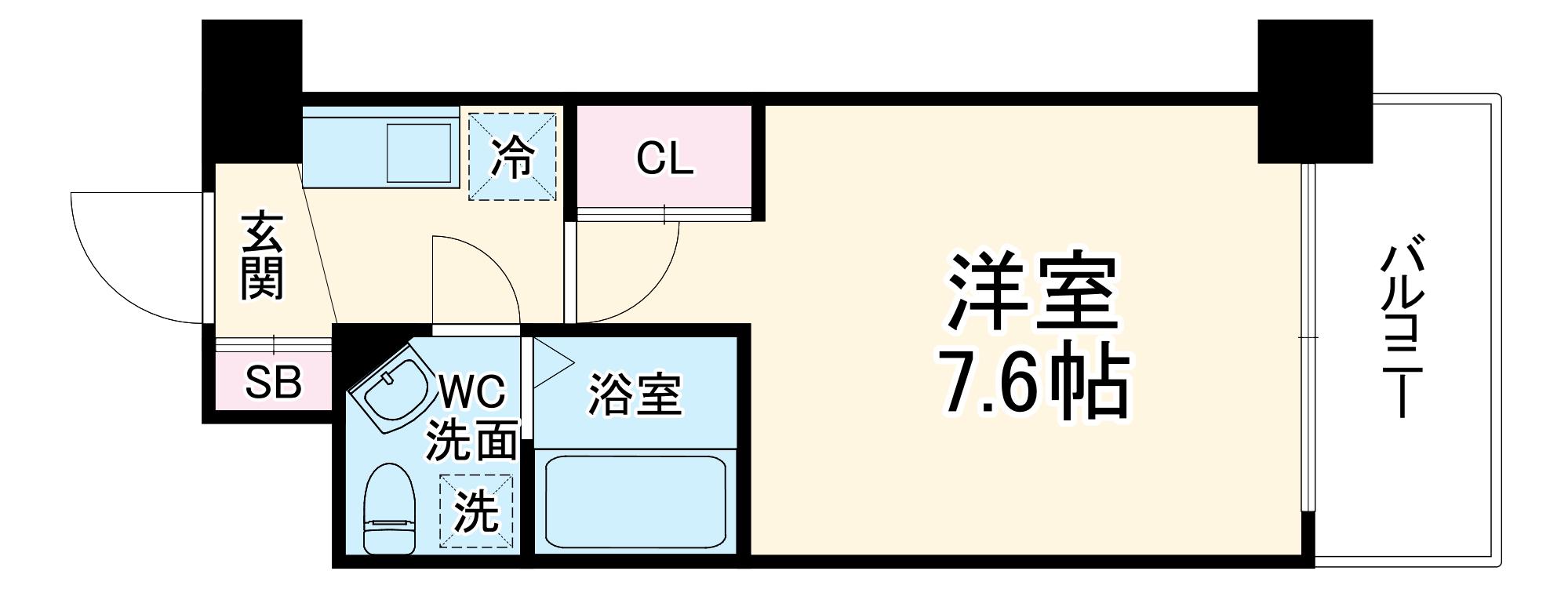 ARISTO扇町(1K/10階)の間取り写真