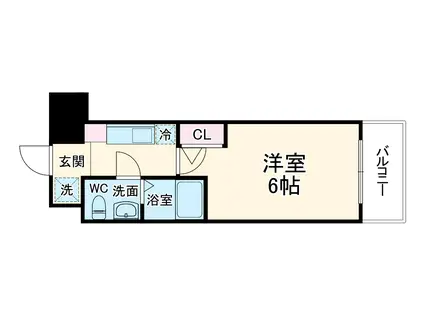 ARISTO扇町(1K/2階)の間取り写真