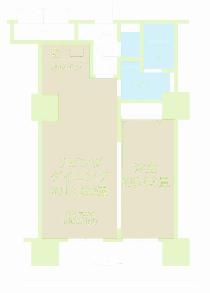 ノルデンタワー新大阪プレミアム(1LDK/3階)の間取り写真