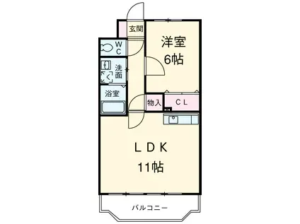 CENTRY K Ⅳ(1LDK/3階)の間取り写真