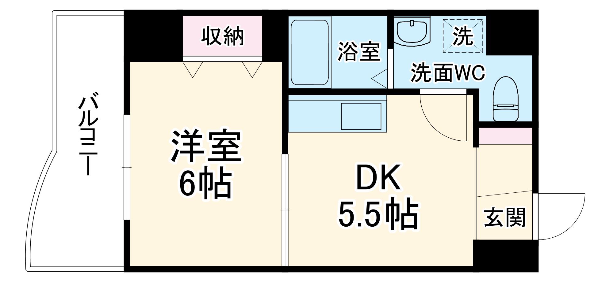 メゾン・デ・ノムラ東心斎橋(1DK/8階)の間取り写真