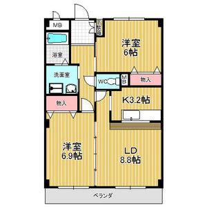 フォレスタ(2LDK/1階)の間取り写真
