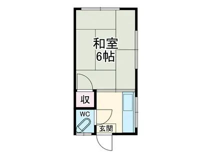 斎藤第3アパート(1K/2階)の間取り写真