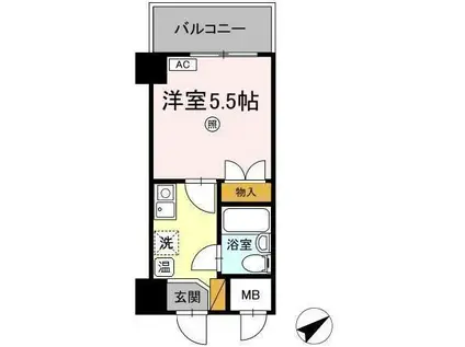 コンフォール小泉(1K/1階)の間取り写真