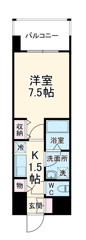 レジデンス本町靭公園(1K/6階)の間取り写真