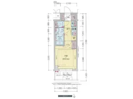 プレサンス南堀江スタイルズ(1K/5階)の間取り写真