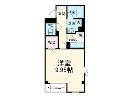 ボン・エクレール(1K/3階)の間取り写真