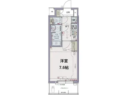 プランドール江戸堀レジデンス(1K/6階)の間取り写真