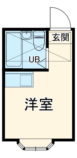 ピアフロント松戸(ワンルーム/2階)の間取り写真
