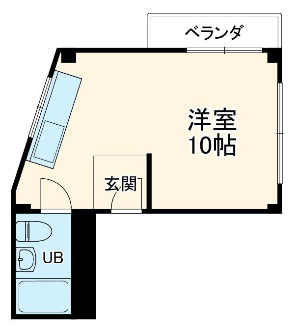 山田マンション(ワンルーム/2階)の間取り写真