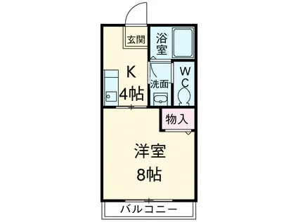 コーポ山本(1K/3階)の間取り写真