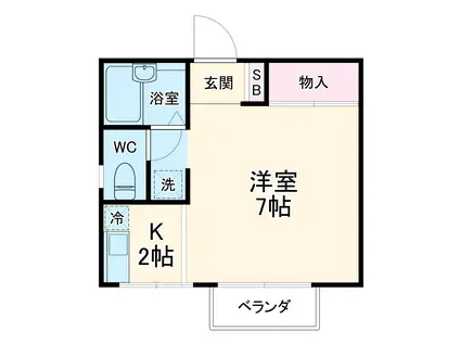 サンライズ21(ワンルーム/1階)の間取り写真