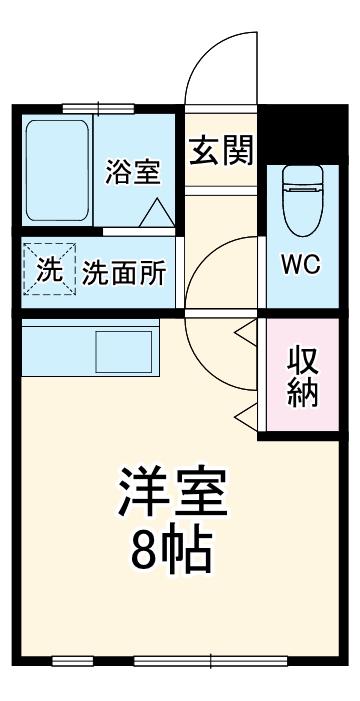 メゾンヒラカタⅠ(1K/1階)の間取り写真