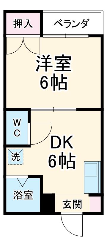ディム向島(1DK/3階)の間取り写真