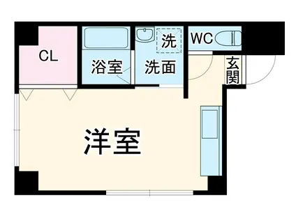 パル千里(ワンルーム/2階)の間取り写真