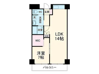 ルイシール清水(1LDK/3階)の間取り写真
