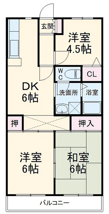 カサベルデ市川 3階階 間取り