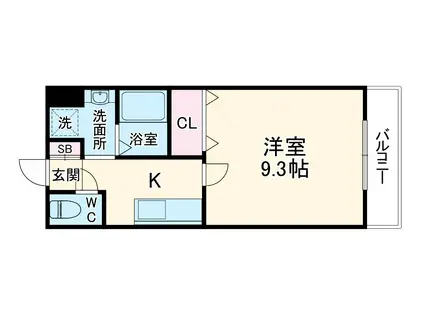 アンブランシェ(1K/2階)の間取り写真