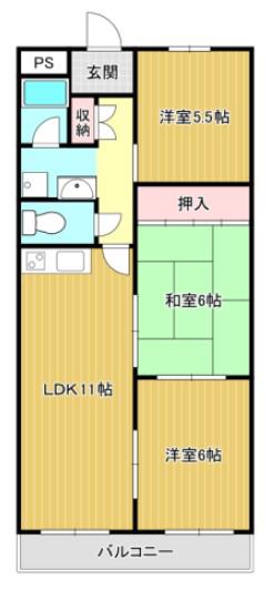 GMパーク錦通(3LDK/4階)の間取り写真